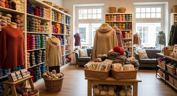 How can the wool shop inspire your next cozy knitting project?